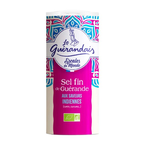 Le Guérandais sel fin de Guérande saveurs indiennes 220g