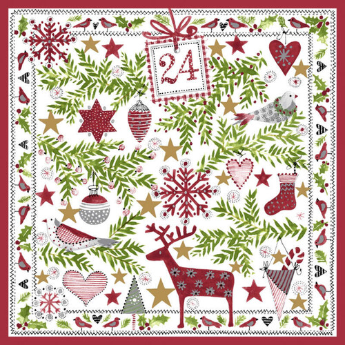 Serviettes Motif Noël 33X33Cm