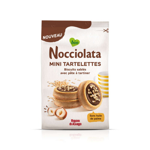 Nocciolata mini tartelettes biscuits sablés bio 250g