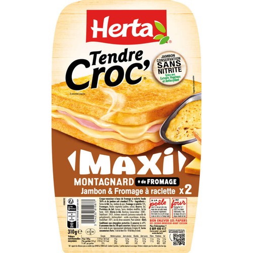 Herta Croque-Monsieur maxi montagnard  x2 310g