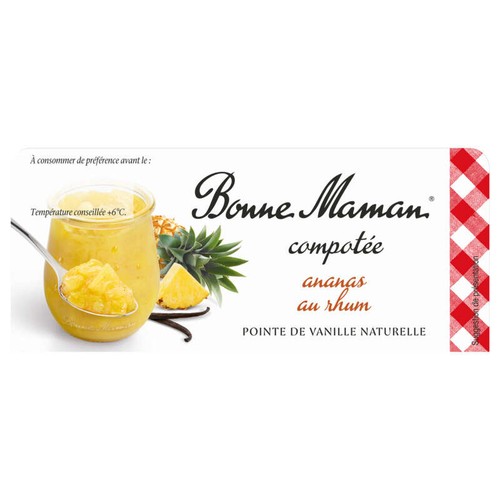 Bonne Maman Compotée Ananas rhum 2x130g