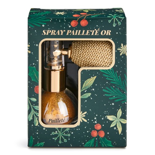 Monoprix Make Up Spray paillettes Or
