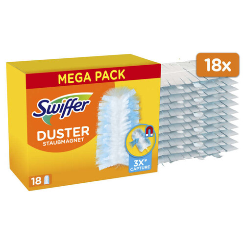 Swiffer Duster Plumeau Attrape & Retient Recharges Dépoussiérantes 18x