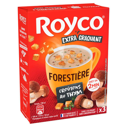 Royco Soupe Suprême Forestière Croutons Thym 65g