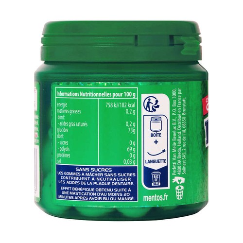 Mentos Pure Fresh ChloroChewing Gum sans sucres 50 dragées - 100g