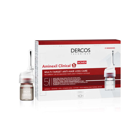 [Para] Vichy Dercos Aminexil Clinical 5 Traitement Anti-Chute pour femmes 21x6ml