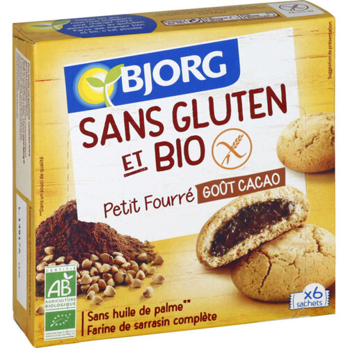 Bjorg Petit Fourré Goût Cacao Sans Gluten Bio 180G