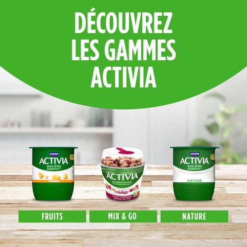 Activia Yaourt Aux Fruits Mangue Bifidus 4x125g