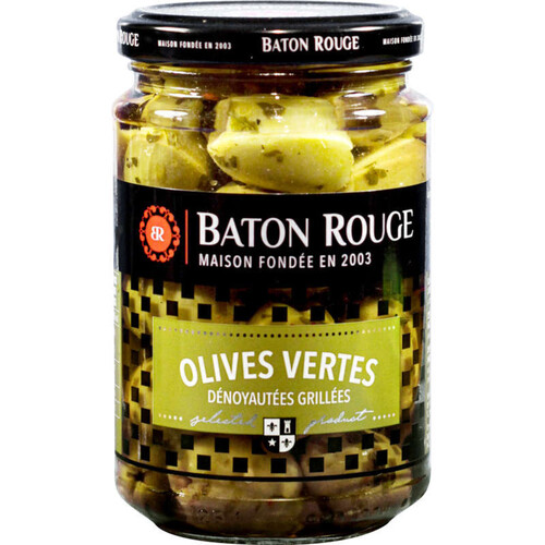 Bâton Rouge olives vert dénoyautées grillées 140g