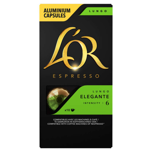L'Or Espresso Café Lungo Elegante intensité 6 x10 capsules 52g