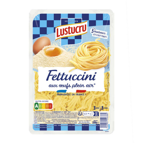 Lustucru Fetuccini aux oeufs frais plein air 350g