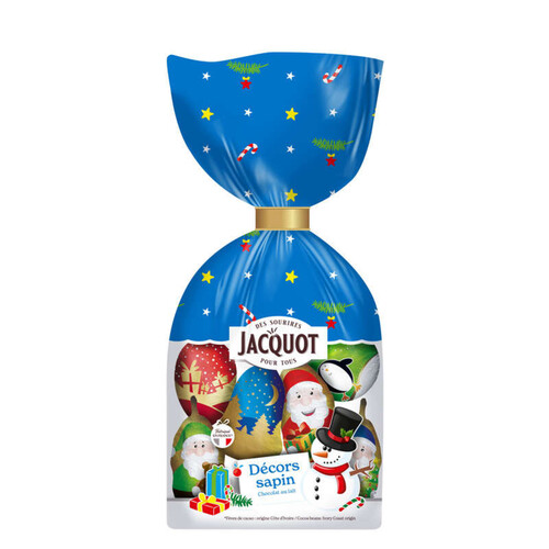 Jacquot décors sapin chocolat au lait 75g