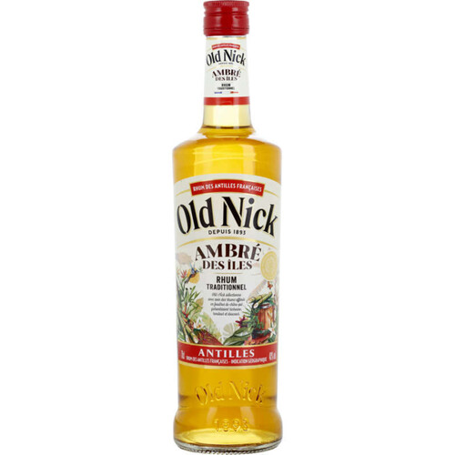 Old Nick ambré des ïles rhum traditionnel 70 cl