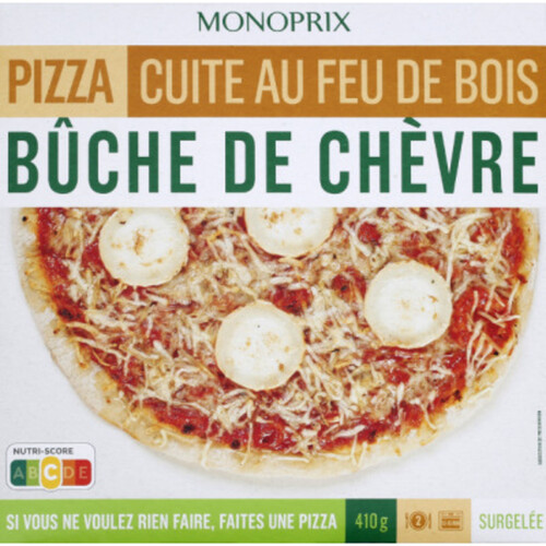 Monoprix pizza buche chèvre 410g