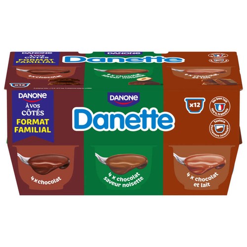 Danette Crème dessert 3 chocolats 12x115g