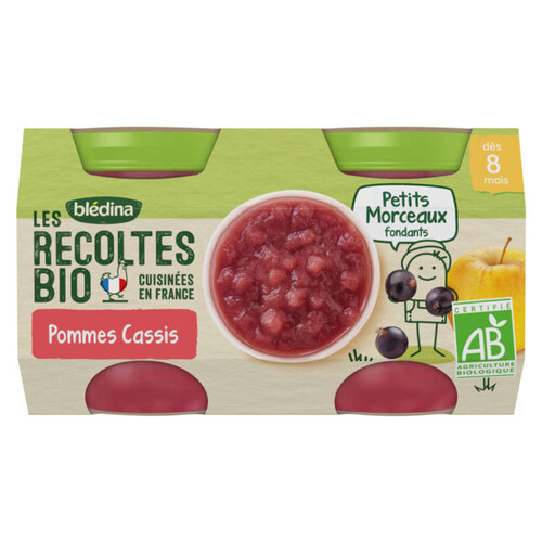 Les Recoltes Bio Pomme Cassis 2 x 130g