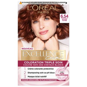 Excellence Crème Coloration 6.54 Blond foncé acajou cuivré