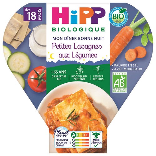 [Par Naturalia]  Hipp Petites Lasagnes Aux Légumes 18M Bio 260g
