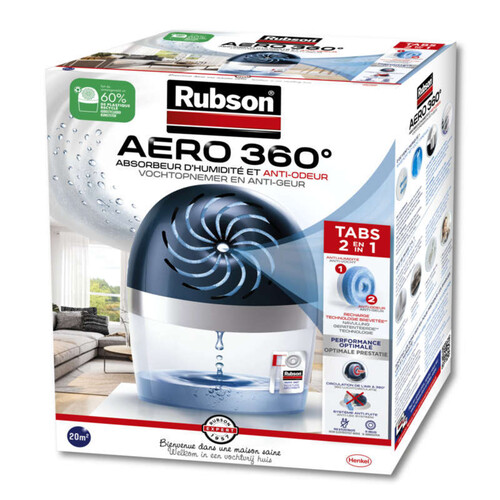 Rubson Absorbeur D'Humidité, Aero 360°, 20M²