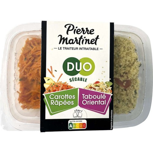 Pierre Martinet Duo carottes râpées / taboulé oriental 250g