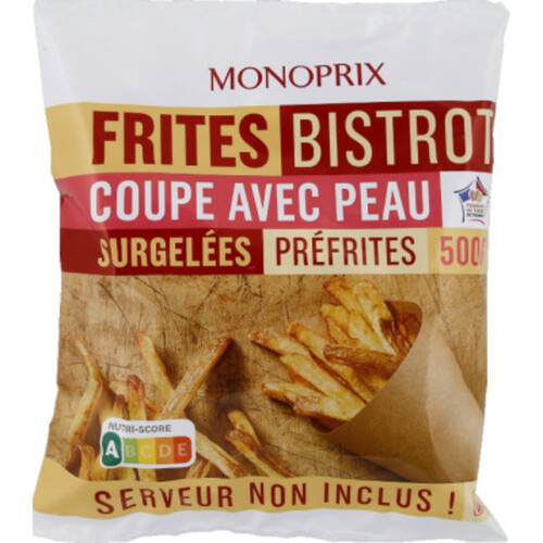 Monoprix Frites Bistrot coupe avec peau préfrites 500g