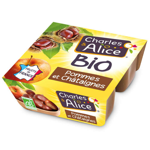 Charles & Alice Bio Pommes & Châtaigne 4x95g