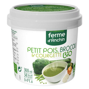 La Ferme d'Anchin soupe petit pois brocoli et courgette Bio 300ml
