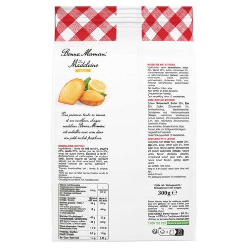 Bonne Maman 12 Madeleines citron 300g