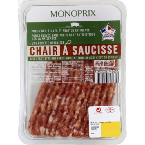 Monoprix Chair A Saucisse Filiere
