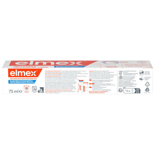 Elmex Dentifrice Anti-Caries Blancheur 0% colorants 75ml