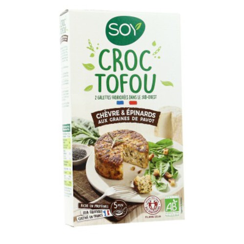 [Par Naturalia] Soy Croc Tofou Chèvre & Epinard Graines de Pavot Bio 2x100g