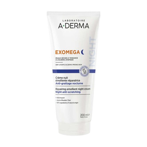 A-Derma Exomega Control Crème Nuit Émolliente Réparatrice 200ml