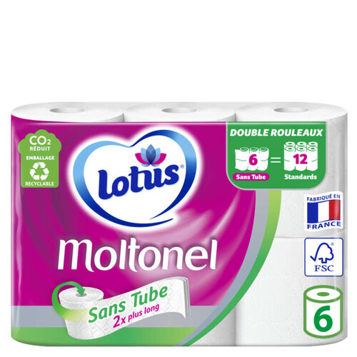 Lotus Papier Toilette Moltonel Sans Tube x6