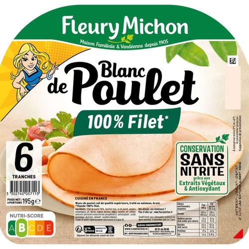 Fleury Michon Blanc De Poulet x6 Tranches 195g