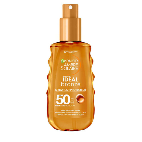 Garnier Ambre Solaire Ideal Bronze Spray Lait Protecteur SPF50 150ml