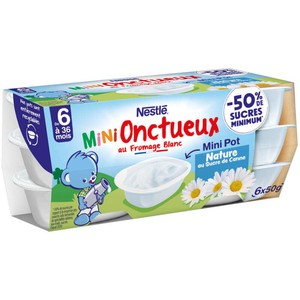 Nestlé Fromage Blanc P'tit onctueux croissance 6x50g
