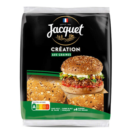Jacquet pains burgers création graines 260g