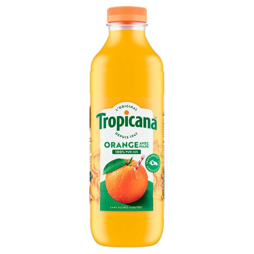 Tropicana Pur Jus d'Orange avec Pulpe Pressée 1L