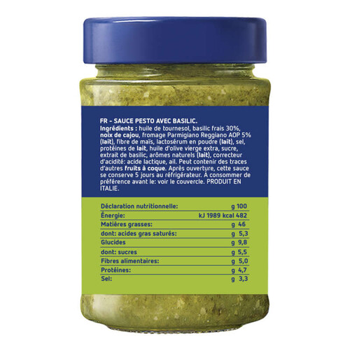 Barilla sauce pesto genovese au basilic frais 190g