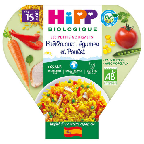 [Par Naturalia] Hipp Biologique Paella aux Légumes & Poulet Dès 15 Mois 250g