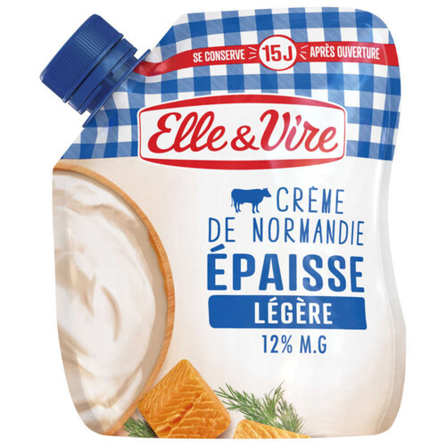 Elle&Vire Crème De Normandie Épaisse Légère 12% De Matière Grasse 33cl