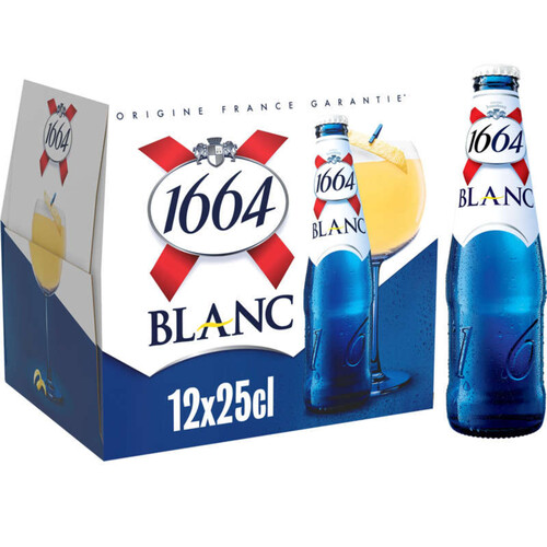 1664 Bière blanche aromatisée agrume 12x25cl