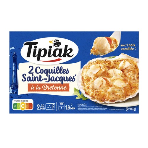 Tipiak Coquilles Saint-Jacques À La Bretonne Surgelées 220g