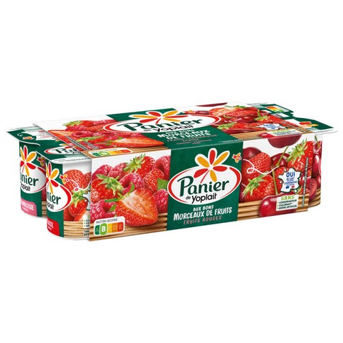 Yoplait Panier De Yoplait Morceaux Fruits Rouges 8x125g