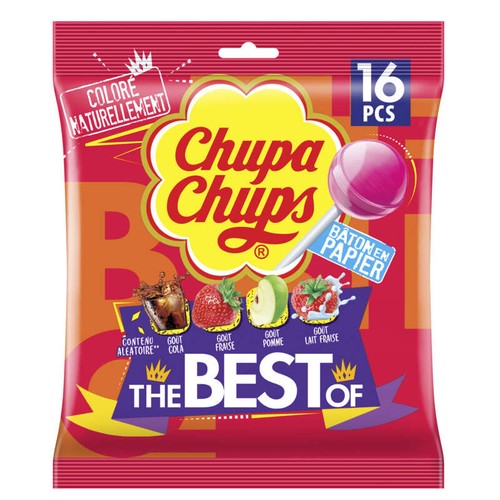 Chupa Chups 16 Sucettes The Best Of Sachet 192g