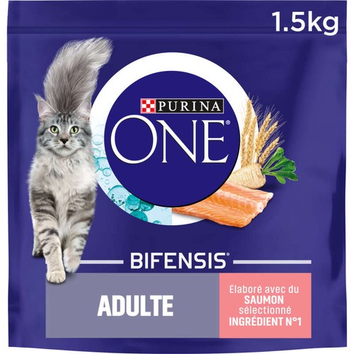 Purina One Chat Adulte Croquettes Au Saumon Et Aux Céréales 1,5kg