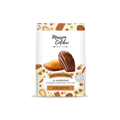 Maison Colibri Madeleines Noisette Coque Chocolat Au Lait X8 250G