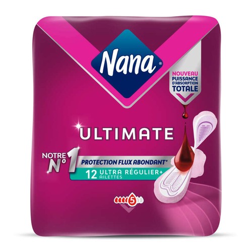 Nana Ultimate Serviettes Ultra Régulier x12