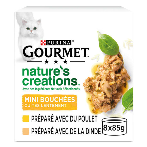 Purina Gourmet Nature'S Creation Au Poulet Et Dinde Multipack 8x 85g