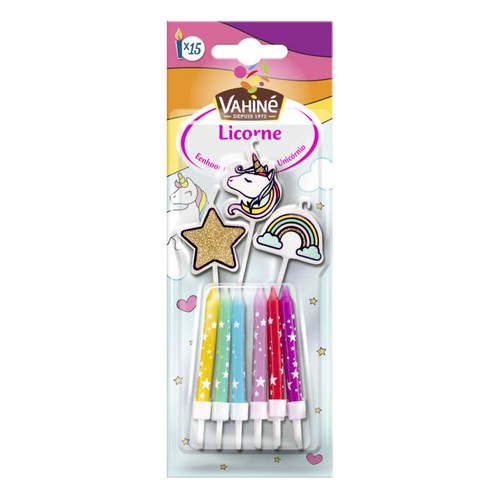 Vahiné Bougies Licorne x15